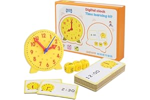 TIVUNORON Uhr zum Lernen für Kinder, Zeitunterrichts Spielzeug für Kinder, Demonstrationsuhr Modell, Geschenke zur Lernuhren für Junge Mädchen