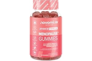 ‎NOVOMINS Wechseljahre Gummibärchen - Menopause und Perimenopause mit Yamswurzel, Ashwagandha, Maca, Vitamin B6, Zink - Meno Komplex Wechseljahre - Hormon Balance Frauen - 60 Gummis - Novomins