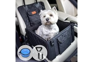 PetProved Hunde Autositz Hundesitz Auto Rückbank Vordersitz Wasserdicht Autositz Hund Hundeautositz Hundesitz Mittlere Hunde Autositz für Kleine Hunde Hundekorb Auto Hundeautositz Hund Auto Sitz