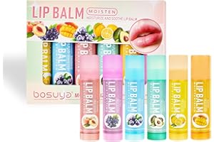 SNBUHA 6pcs Baume à Lèvres aux Fruits, Masque à Lèvres Hydratant, Lip Smackers Kit pour les Lèvre Sèches et Craquelées