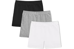 KEREDA Pantaloni Corti da Ciclismo da Bambina, in Cotone, 3 Paia