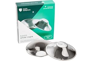 Koala Babycare Les coques d’allaitement en Argent Trilaminé sans Nickel pour la Prévention et les Soins des Crevasses du mamelon pendant l’Allaitement Dispositif Médical Classe 1