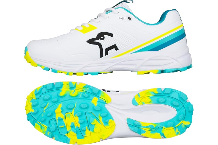 Kookaburra KC 3.0 Rubber Sole Cricket Shoe - Aqua/Yellow