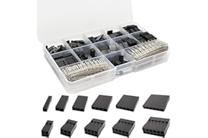 Orssmigs 620 Pezzi Dupont Connettori 2.54mm 1 2 3 4 5 6 Pin JST SM Connettore Custodia Dupont Maschio Femmina Crimp Pins Alloggiamento Connettore Kit Alloggiamento Kit Terminal