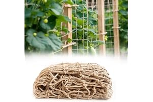 UICCVOKK Jute Plant Support Netting 1m*5m Garden Pea Bean Net Eco-Friendly Biodegradable Climbing Plant Trellis Rope Netting Natural Twine Net for Garden Bean Fruits Climbing Plants Sweet Peas