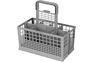 Italdos Panier à couverts universel pour lave-vaisselle Electrolux, Bosch, Hotpoint, Neff, Siemens, Smeg, Plastique, Gris