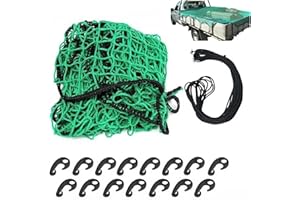 sigaer Safety Net Cargo Net For Pickup Truck, Truck Cargo Netting And Roof Rack Cargo Net Trailer Luggage Net Heavy Duty Tie-Down Mesh(Color : Green, Size : 1.5x2.2m)
