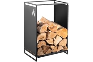 Kos Design Kaminholzregal Innen - Holzaufbewahrung perfekt organisiert: Holzunterstand für Brennholz, Brennholzregal, Kaminholz-Lager, Metall-Feuerholzregal und effiziente Holzaufbewahrungslösungen