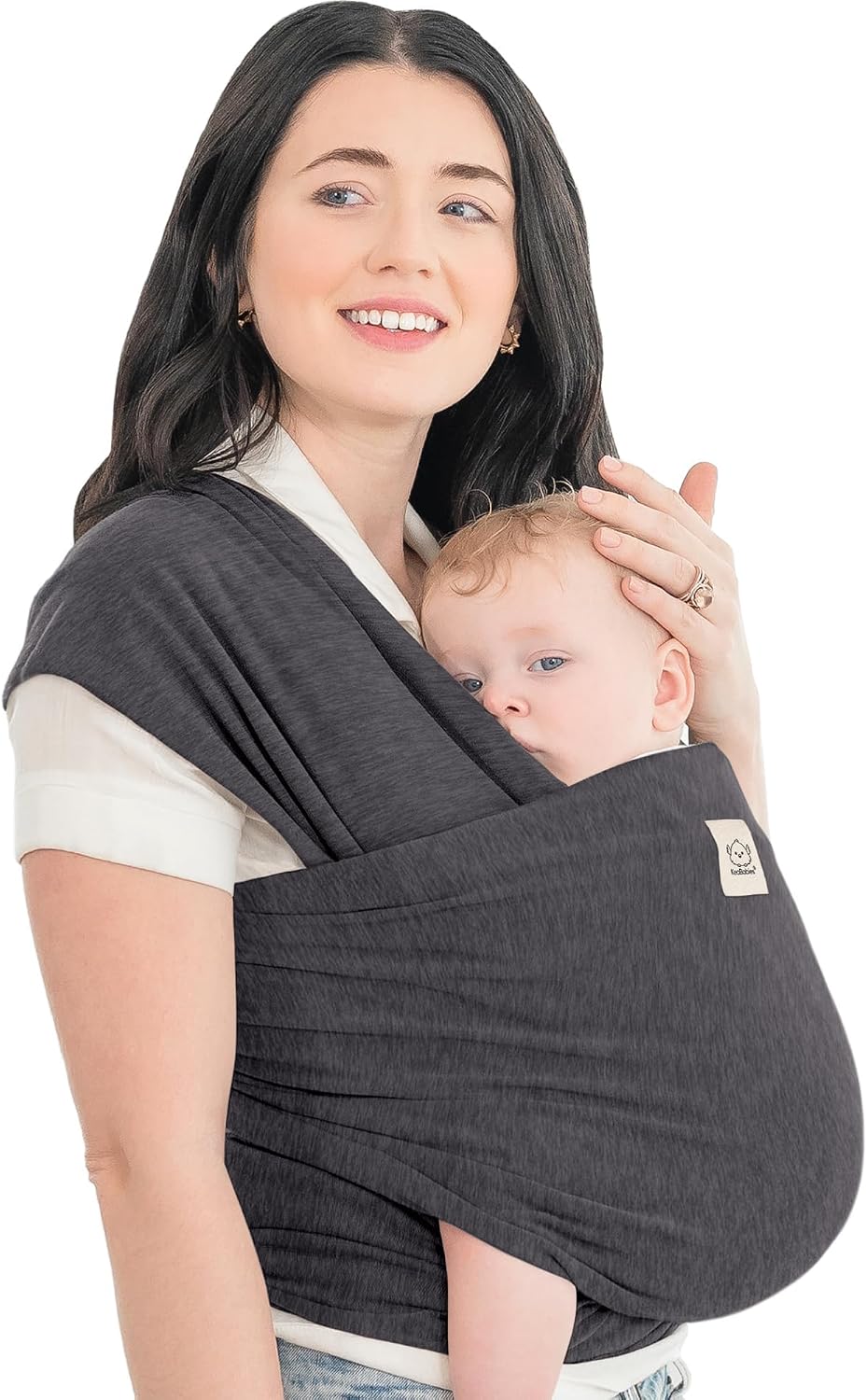 KeaBabies Baby Wrap Carrier - All in 1 Original Breathable Baby Sling, Lightweight, Hands Free Carrier, Newborn to Infant Wraps (Mystic Gray)