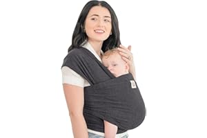 KeaBabies Baby Wrap Carrier - All in 1 Original Breathable Baby Sling, Lightweight, Hands Free Carrier, Newborn to Infant Wraps (Mystic Gray)
