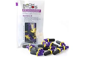RACKSTUDS P20 Rack Mount II - Rack Screws for Server Rack Rails 19"" Square Punched Vertical Rails, Perfect Cage Nut Replacement, Rack Nuts, Rack Studs Rack Mount Screws - Purple 3.2mm/0.126" 20-Pack