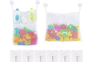 LICHUANUK 2 Stücke Spielzeugnetz Badewanne, Badewannenspielzeug Aufbewahrung, Badewannennetz für Spielzeug, Netz Badewanne Spielzeug, Badenetz für Spielzeug