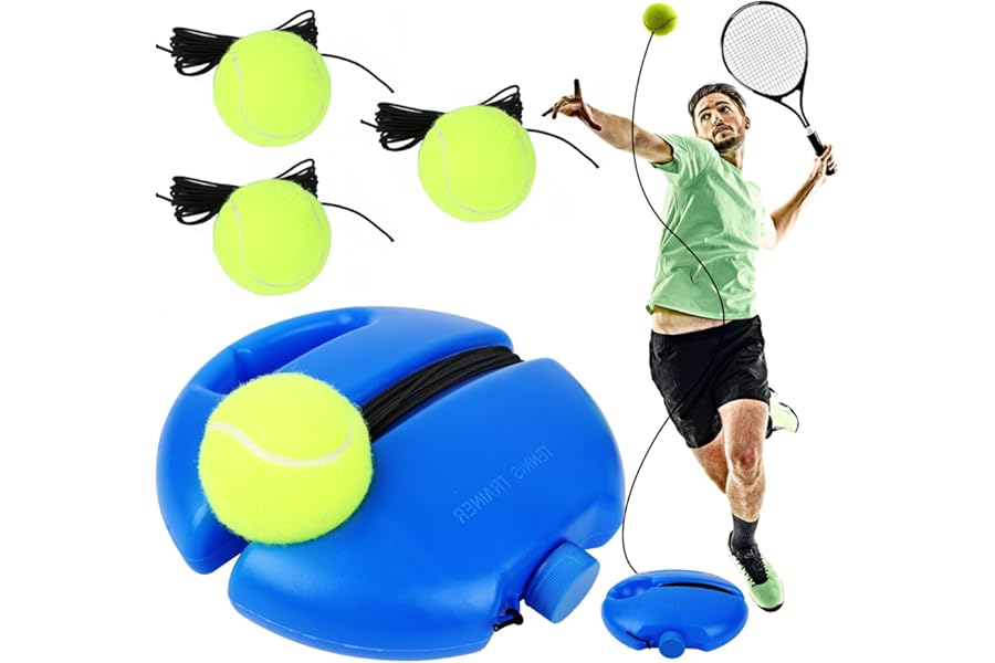 Jognee Tennis Trainer Set with 3 Rebound Balls, Portable Practice Equipment for Children and Beginners