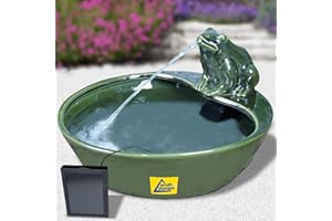 AMUR Garten BRUNNEN SOLAR TEICHPUMPE SOLAR SPRINGBRUNNEN GARTENBRUNNEN SOLAR WASSERSPIEL Muse mit Wasserkrug Set SOLAR PUMPE TEICHPUMPE f. TERRASSE TEICH Garten GARTENTEICH (7-SP02127V004)