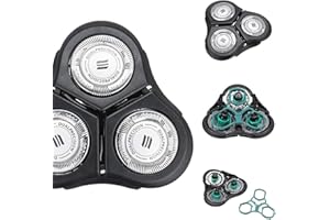 EgBert Reemplazo De Cabezal De Afeitar De Acero Inoxidable Para Philips Norelco Rq11 1150X 1160X