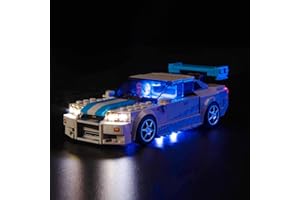 BRICKBLING Kit de luz compatible con Lego 76917 Speed Champions Nissan Skyline GT-R (no modelo de Lego), juego de iluminación LED compatible con Lego Nissan Skyline GT-R creativas luces de juguete