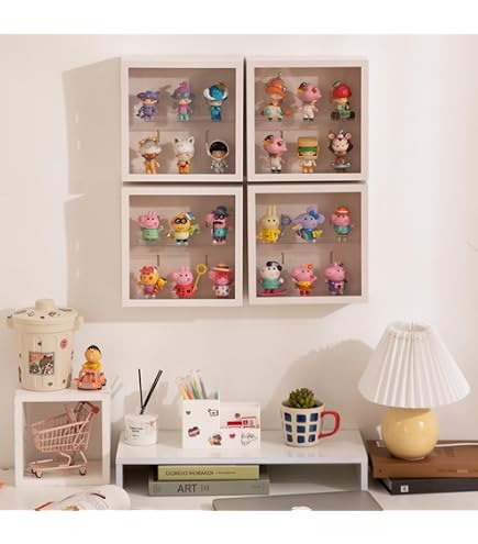 Vitrine Murale Train Miniature 115x58 Cm | Meuble Rangement Bois Naturel Pour Collection