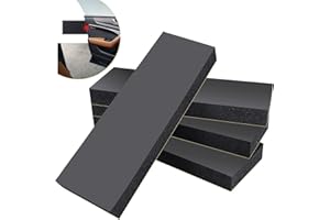 MOROCKET 4Pcs Garage Wall Protectors, Self Adhesive Car Door Edge Protector, 3 cm Extra Thick Foam Sheets Car Protection, Black Door Wall Protection Shock Absorbing Foam for Garage, Parking, Door