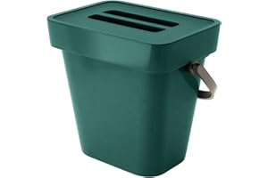 NATAKA Kitchen Compost Bin, 5L Food Waste Caddy with Removable Lid and Handle, Countertop Kitchen Food Bin, Easy Clean Compost Caddy Easy to Clean & Odour Proof Compost Bin for kitchen