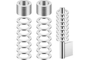 SIYURONGG 40 Piezas de Anillos de Ajuste, Rondanas para Bisagras de Puertas, Ø 10mm x 15mm, Acero Inoxidable, Espaciadores para Puertas de Interior Estándar, Juego de Instalación