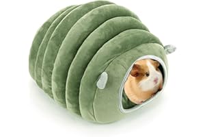 MELLYSTORE Cuccia per Porcellini d'India Nido per Criceti Casa Invernale per Piccoli Animali Domestici Casa Grotta per Criceto Piccoli Animali Porcellini d'India Riccio Furetti Peso Inferiore a 0,5 kg Verde
