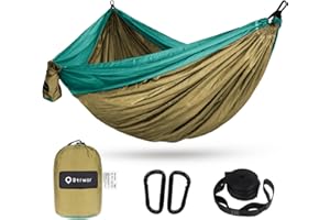 ‎BTRWOR BTRWOR Hängematte - Hängematte Outdoor - Ultraleichte Reise Camping Hängematte - 300kg Tragkraft, Atmungsaktiv, Schnelltrocknendes Fallschirm Nylon - für Trekking,Survival,Garten