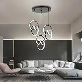Supply Home 3'l&uuml; Siyah Modern Sarkıt LED Avize &ndash; Power LED Teknolojili, 6500K Beyaz Işık, Ayarlanabilir Kablo, 24W, F&uuml;me Stat