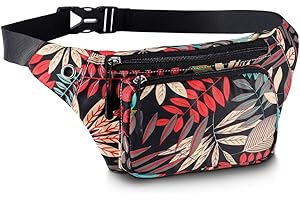 HAWEE Moda Riñonera Deporte Bolso de Cintura Unisexo Paquete de Cintura Multicolor Bolso de Cinturon con Conector para Auriculares para Hombre Mujer Running Viaje Senderismo Jogging Ciclismo