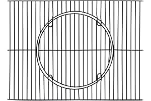 tepro Grillzubehör Universal Grillrost-Set, emailliert, mit Rost-in-Rost-System, Grillfläche: ca. 41,5 x 55 cm, 8245, Schwarz