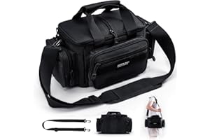 Goture Sac de pêche, Sac à bandoulière Souple 600D résistant à l'eau, Petit Sac de Rangement Tactique pour matériel d'eau Douce et d'eau salée, pour l'extérieur, Cadeaux de pêche pour Hommes