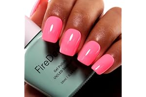 Firedeep Neon Pink Gel Nail Polish 16ml Hot Pink Nail Polish UV/LED Soak Off Gel Polish for Spring and Summer Manicure 1Pcs