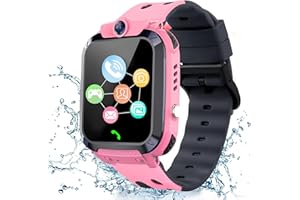 ELEJAFE Smartwatch Kinder, Kinder Smartwatch mit GPS mit SIM, Smart Watch Kinder Wasserdichte Anruf mit Sprachchat Voice Chat Telefon Kinderuhr SOS Spiel Kamera Musik, Geschenk für Junge Mädchen Studenten