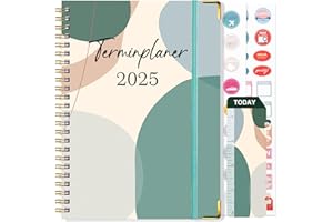 NADSSJL Terminplaner 2025 - Kalender 2025 von Januar 2025 bis Dezember 2025, Wochenplaner 2025 A5 mit Elastischer Verschluss,Innentasche, Buchkalender 2025 A5, 21.5 x 15.5 cm