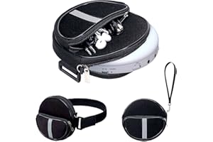 KLIM CD Player Tasche Tragbar, Wasserdichte Hülle Mit Verstellbarem Riemen, 3 Fächer