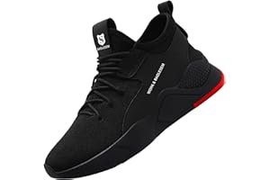 BAOLESEM Sicherheitsschuhe Herren Arbeitsschuhe Damen Leicht Atmungsaktiv Sportlich Schutzschuhe mit Stahlkappe Sneakers