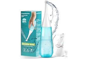 PROPODUSCHE Peri Bottle Wochenbett 350ML - Portable Bidet für die Intimhygiene - Po Dusche mit 2 Düsen - Intimdusche für Unterwegs, Toilette & Reisen - Intim Dusche Ersetzt Feuchttücher Spart Wasser und Papier