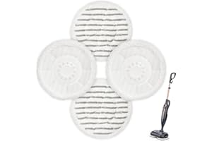 Jikefa 4PCS Steam Mop Pads Compatible with Shark S6002UK, S7201UK – Reusable Microfiber Replacement Pads for Shark Steam Mop & Shark Steam and Scrub Mop, All-in-One Cleaning Pads for Sealed Hard Floor