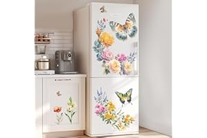 SHUCHING Pegatinas de Pared Flores de Peonía, Vinilos Decorativos Mariposas Grandes, Vinilo Adhesivo Pared Salón Dormitorio Habitación