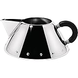 Alessi 9096 B Cremiera in Acciaio Inossidabile 18/10 Lucido con Manico in PA, Nero