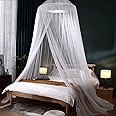 Mosquito Net, Bed Canopy Mosquito Net for Single/Bedroom Kids Insect Net Protection for Bed and Home TravelIndoor and Outdoor Mosquito Prevention, White