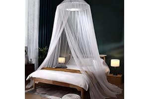 HanYun Moskitonetz Bett Moskitonetz Doppelbett, Baldachin, Moskitonetz Reise Himmelbett Vorhänge Anti Insektenschutz füR Baby, Kinder, Babybett, Schlafzimmer Deko (Weiß)