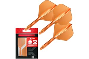 Target Darts Zintegrowane Lotki i Shafty K Flex, No.2 | Zestaw 3 Lotek K-Flex - No2, Kflex All In One Moulded Dart Flight & Stem Długości: Krótki, Pośredni i Średni | Profesjonalne Akcesoria do Rzutek