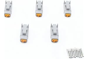 CNKF 5 Sets Deutsch DTM gray PLUG 2 position way female auto connector DTM06-2S ATM06-2S