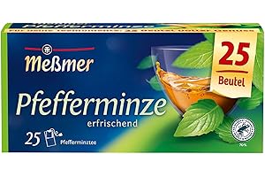 ‎MEßMER Meßmer Pfefferminze I 25 Teebeutel I Vegan I Glutenfrei I Laktosefrei