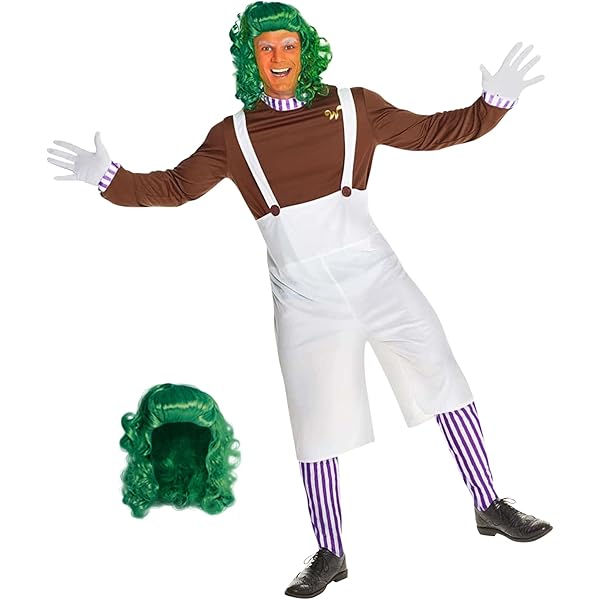Work Appropriate Halloween Costume Adult OOMPA LOOMPA Costume WIG