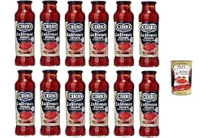 ‎ITALIAN GOURMET E.R. Cirio Passata Verace Tomatenpassata 12x700g cremig mild 100% italienische Tomaten Vorratspack für Saucen Pizza Pasta + Italian Gourmet polpa