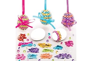 Baker Ross Paillettes per le Uova di Pasqua - Confezione da 3, Mestieri Per Bambini (AT426)