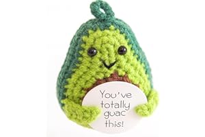 LEYITENG Positive Avocado Gifts, Mental Health Gifts,Good Luck Gifts for Boyfriend Girlfirend,Knitted Creative Wool Crochet Inspirational Cheer Up Unique Graduation Gift for Fathers Day Dad Friend Her Him