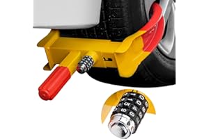 JOYTUTUS Universal Parkkralle, Radkralle Wohnwagen mit Zahlenschloss, Parkkralle Anhänger, Reifenkralle, Diebstahlsicherung, für Wohnmobil, Auto, Pkw, Lkw