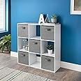 spot on dealz® 9 Cube Storage Unit Wooden White Bookcase Bookcases and Shelving Units Cubes Wooden Bookcase Free Standing Display Shelf Home Office Furniture